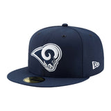 Los Angeles Rams New Era Navy Super Bowl LIII Side Patch Sideline 59FIFTY Fitted Hat