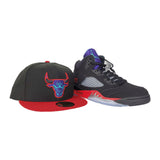 MATCHING NEW ERA 9FIFTY CHICAGO BULLS FITTED HAT FOR JORDAN 5 TOP 3