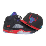 MATCHING NEW ERA 9FIFTY CHICAGO BULLS FITTED HAT FOR JORDAN 5 TOP 3