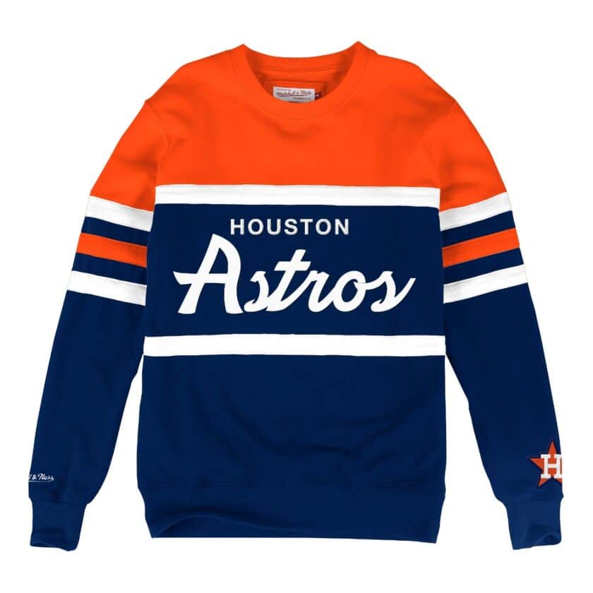 Exclusive Fitted Mitchell & Ness Houston Astros Head Coach Crew 2XL
