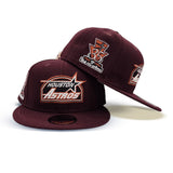 Maroon Houston Astros Gray Bottom Celebrating 35 Years Side Patch New Era 59Fifty Fitted
