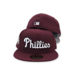 Maroon Philadelphia Phillies Gray Bottom 2008 World Series Side Patch New Era 59Fifty Fitted