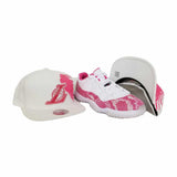 Matching Los Angeles Lakers Mitchell & Ness Snapback Hat For Jordan 11 Low Pink Snakeskin