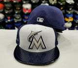 Matching New Era 59Fifty Miami Marlins Fitted Hat for Jordan 11 Midnight Navy