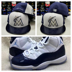 Neapolitan Jordan retro 11 with matching new era fitted hats. Air Jordan 11 Gratitude New Era Bulls Snapback Hat to Match main image 4