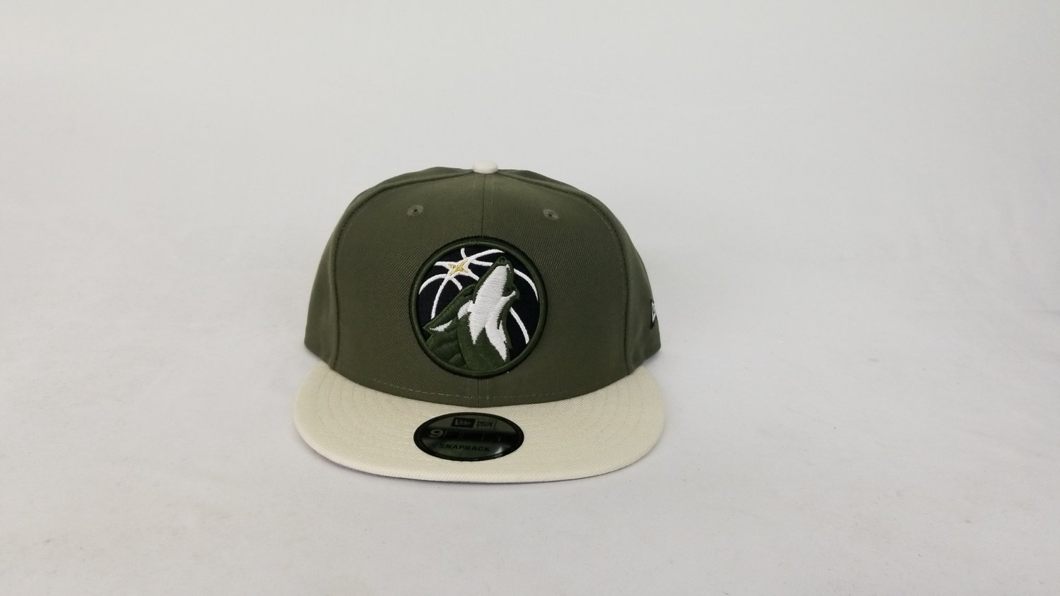 Matching New Era 9Fifty Olive Green Minnesota Timberwolves Snapback Hat for Jordan 12 Chris Paul