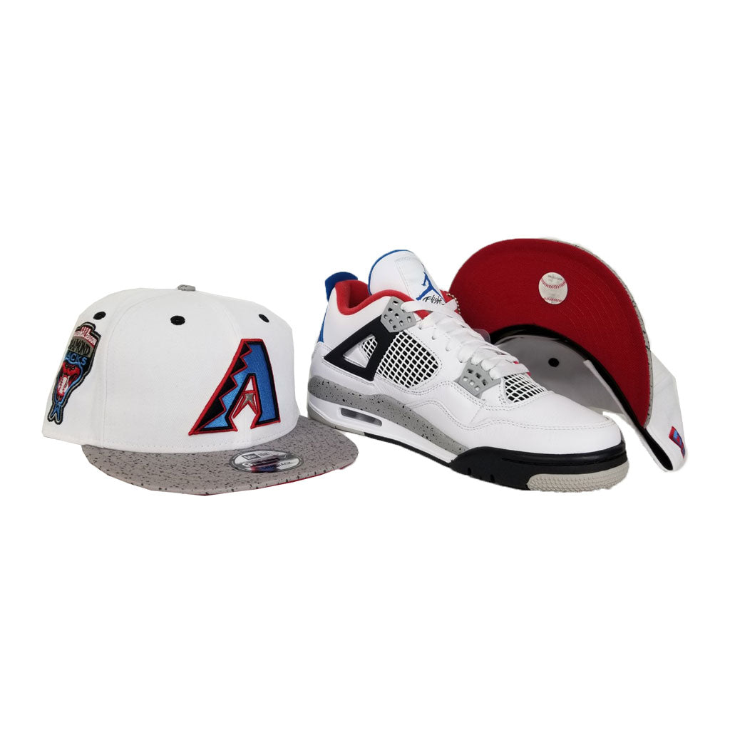 Matching New Era Arizona Diamondbacks Snapback Hat For Jordan 4 What The