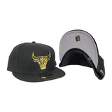 Matching New Era Black Chicago Bulls Fitted Hat for Jordan 6 DMP