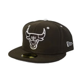 Matching New Era Brown Chicago Bulls Fitted Hat For Jordan 3 White Mocha