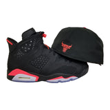 Matching New Era Chicago Bulls Fitted Hat for Jordan 6 Black Infrared OG