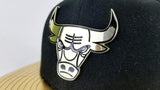 Matching New Era Chicago Bulls Black / Gold Metal Badge 9Fifty Snapback for Jordan 8 Black 'OVO
