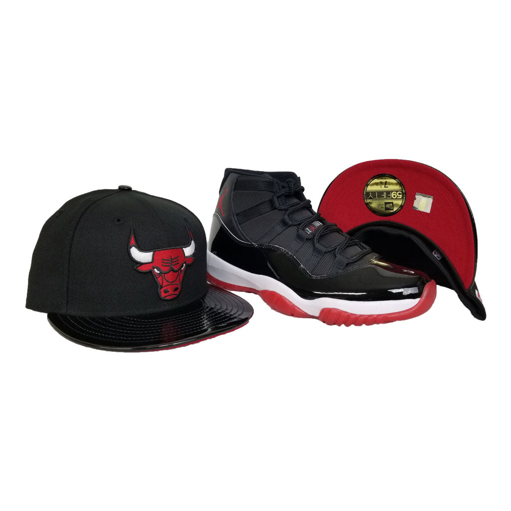 Matching New Era Chicago Bulls Fitted Hat For Jordan 11 Bred