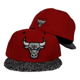 Matching New Era Chicago Bulls Fitted Hat For Jordan 3 Red Cement