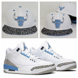 Matching New Era Chicago Bulls Fitted Hat For Jordan 3 UNC