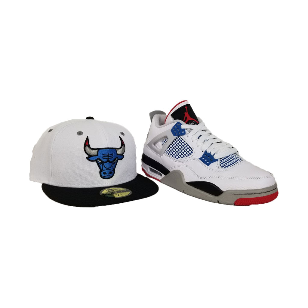 Matching New Era Chicago Bulls Fitted Hat For Jordan 4 What The