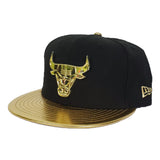 Matching New Era Chicago Bulls Fitted Hat for Jorda 6 DMP Black Gold