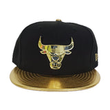 Matching New Era Chicago Bulls Fitted Hat for Jorda 6 DMP Black Gold