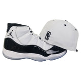 Matching New Era Chicago Bulls Fitted for Jordan 11 White Black Concord