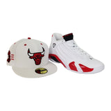 Matching New Era Chicago Bulls Fitted for Jordan 14 Candy Cane