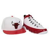 Matching New Era Chicago Bulls Metal Badge Strapback Hat For Jordan 9 Gym Red