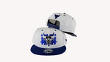 Matching New Era Chicago Bulls Puzzle Snapback Hat for Jordan 13 Hyper Blue