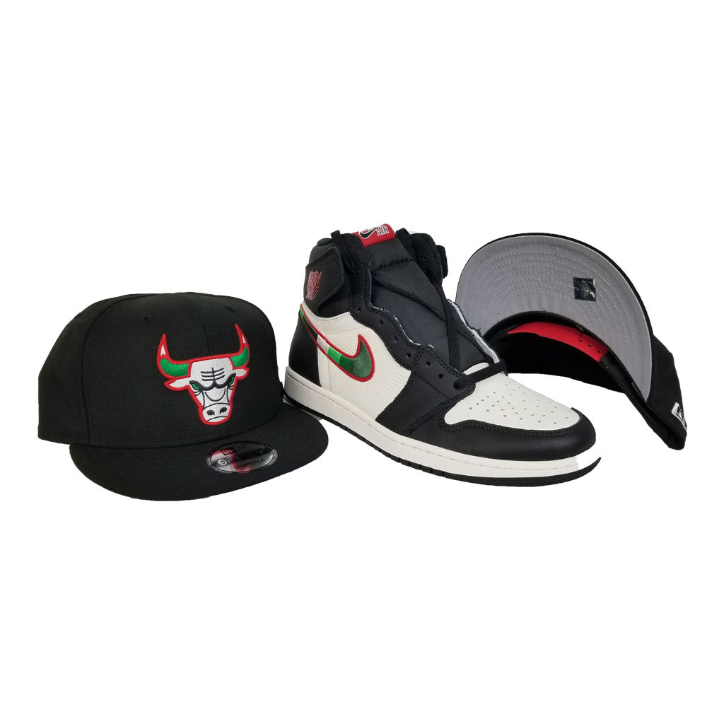 New Era Chicago Bulls Snapback Hat Match Air Jordan 1 UNC Toe University  Blue