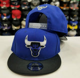 Matching New Era Chicago Bulls snapback Hat for Jordan 5 Royal Blue Suede CAP