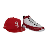 Matching New Era Chicago White Sox Fitted Hat For Jordan 9 Gym Red