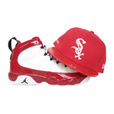 Matching New Era Chicago White Sox Fitted Hat For Jordan 9 Gym Red
