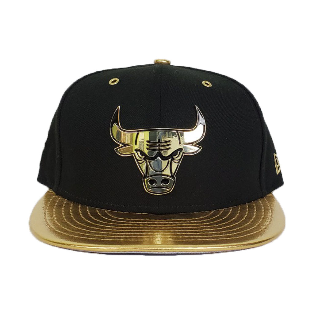 Matching New Era Chicago Bulls Snapback Hat for Jordan 6 DMP Black Gold