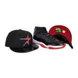 Matching New Era Houston Astros Fitted Hat For Jordan 11 Bred