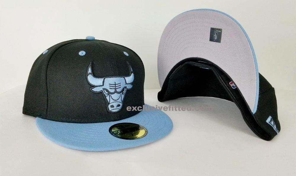 Matching New Era NBA Chicago Bulls Fitted Hat for Jordan 6 UNC Blue