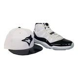 Matching New Era Toronto Blue jays snapback Hat for Jordan 11 White Black Concord