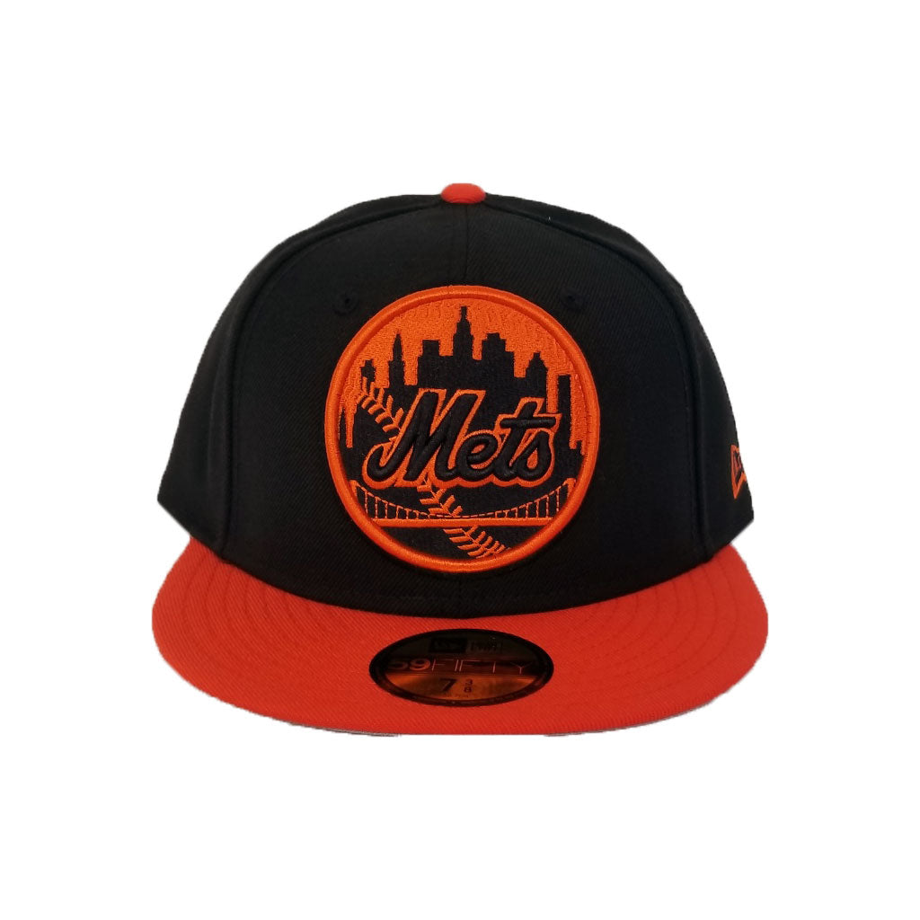 Matching New Era New York Mets Fitted Hat For Nike Foamposite Habanero Red