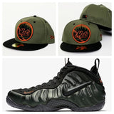 Matching New Era New York Mets Fitted Hat Nike Foamposite SEQUOIA Foams