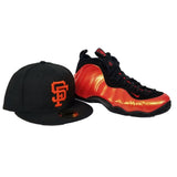 Matching New Era San Francisco Giants Fitted Hat For Nike Foamposite Habanero Red