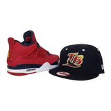 Matching New Era Tampa Bay Rays Snapback Hat For Jordan 4 FIBA