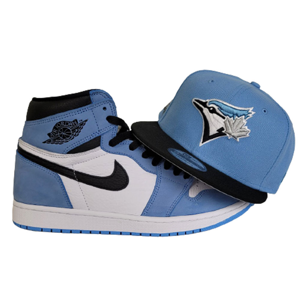 Matching New Era Toronto Blue Jays 9Fifty Snapback Hat for Jordan 1 University Blue