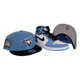 Matching New Era Toronto Blue Jays 9Fifty Snapback Hat for Jordan 1 University Blue