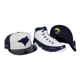Matching New Era Toronto Blue Jays Fitted Hat for Jordan 9 Retro White / Navy