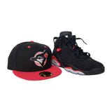 Matching New Era Toronto Blue Jays Fitted hats for Jordan 6 Black Infrared OG