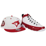 Matching New Era Toronto Blue Jays Snapback Hat For Jordan 9 Gym Red
