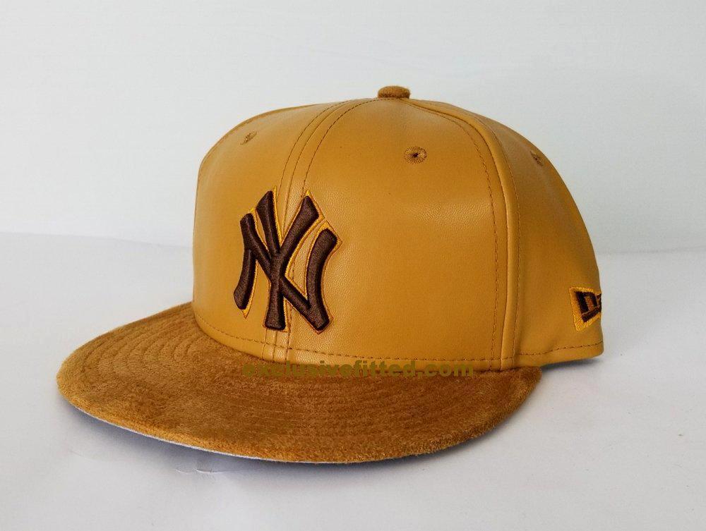 New York Yankees HARVEST SIDE-PATCH Brown-Navy Fitted Hat