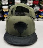 Matching New york Knicks Black Metal Badge New Era Snapback hat For Nike Air Foamposite Legion Green / Black