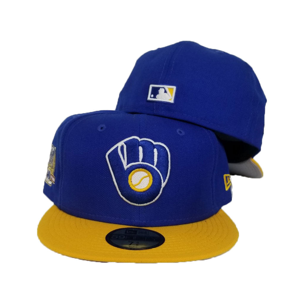 Milwaukee Brewers Royal Blue 40th Anniversary Cooperstown New Era 59Fifty Fitted
