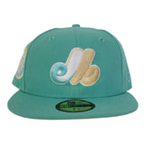 Mint Green Montreal Expos Soft Yellow Bottom 1982 All Star Game New Era 59Fifty Fitted