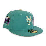 Mint Green New York Mets Soft yellow Bottom Statue Liberty Side Patch New Era 59Fifty Fitted
