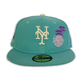 Mint Green New York Mets Soft yellow Bottom Statue Liberty Side Patch New Era 59Fifty Fitted