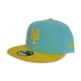 Mint Green New York Mets Yellow Visor New Era 9Fifty Snapback Hat