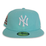 Mint Green New York Yankees Grey Bottom 27X Champions Side patch New Era 59Fifty Fitted